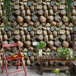 3D Stone Rock Grass Furniture Renovation TV Background Living Room Home Decoration Waterproof PVC Wallpaper Sticker