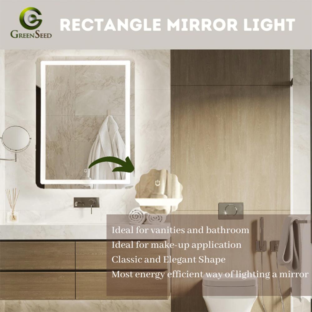 Gs Lighting LED Bathroom Vanity Mirror Light Frameless Rectangle 600mm