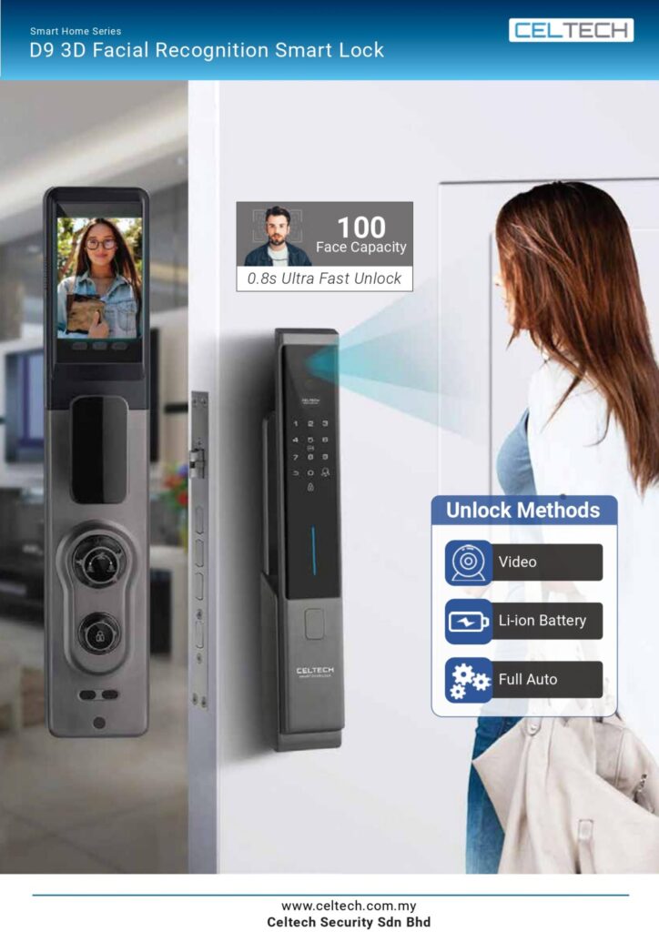 D9 3D Facial Recognition Smart Lock