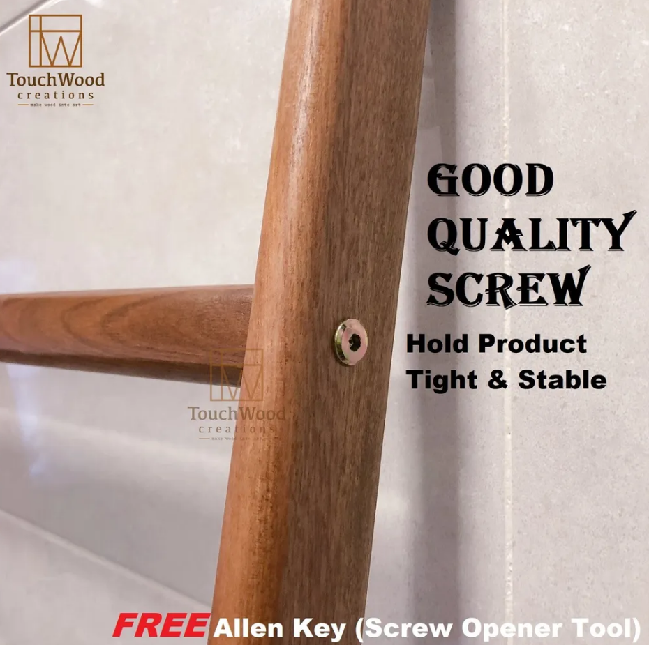 (Extra Large) Solid Wood Ladder Rack