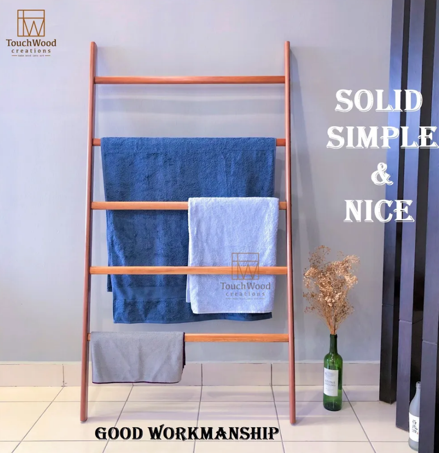 (Extra Large) Solid Wood Ladder Rack